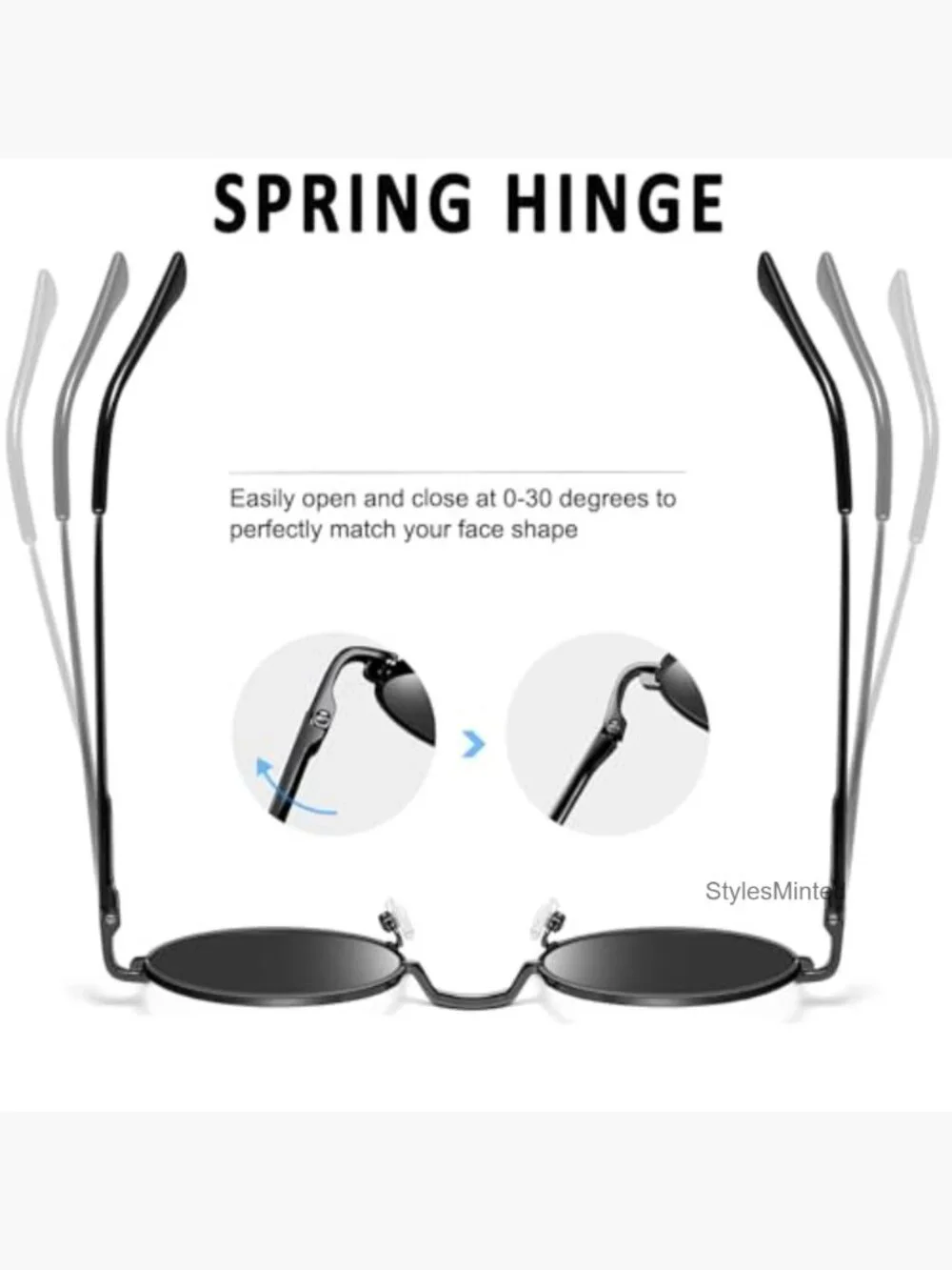 Vintage Round Sunglasses UV400 Protection Metal Frame Hippie Small Circle Shades